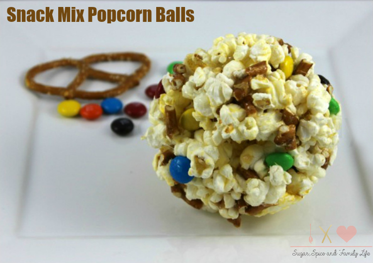 Snack Mix Popcorn Balls