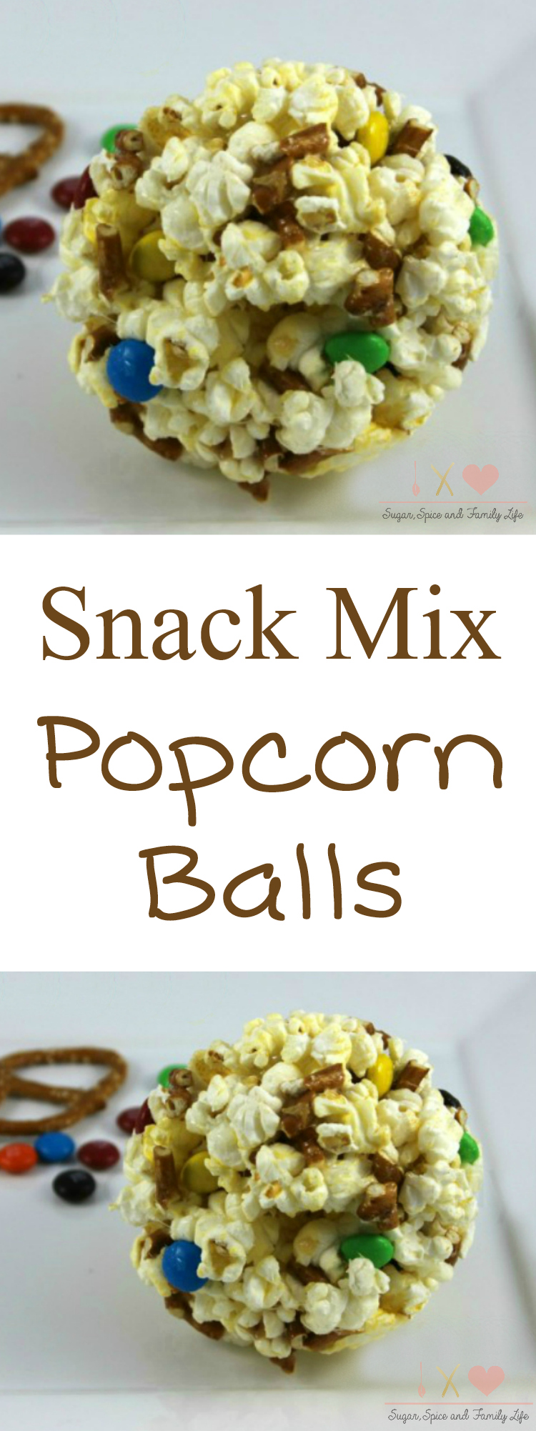 Snack Mix Popcorn Balls 