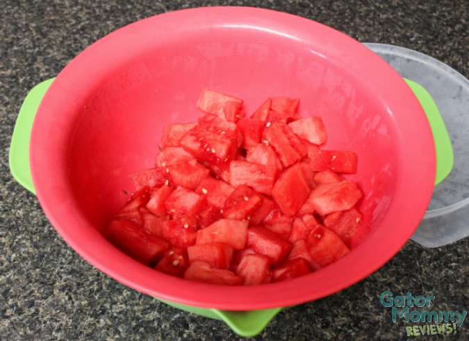 Watermelon in fruit bowl
