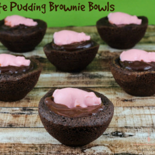 Chocolate Pudding Brownie Bowls
