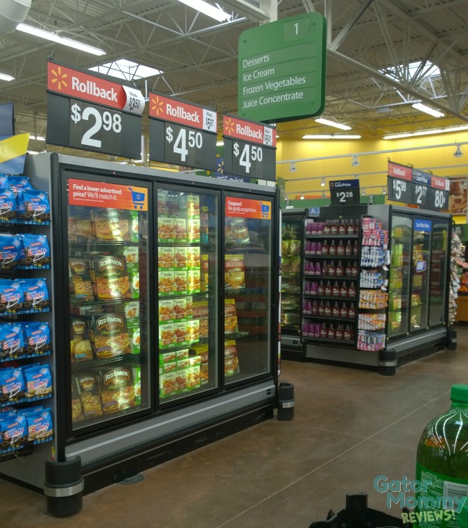 Frozen vegetable aisle at Walmart