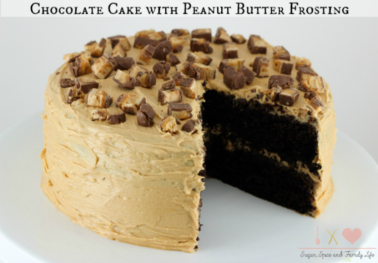 Chocolate cake with Peanut Butter frosting
