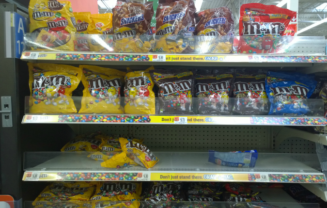 Candy Aisle at Walmart