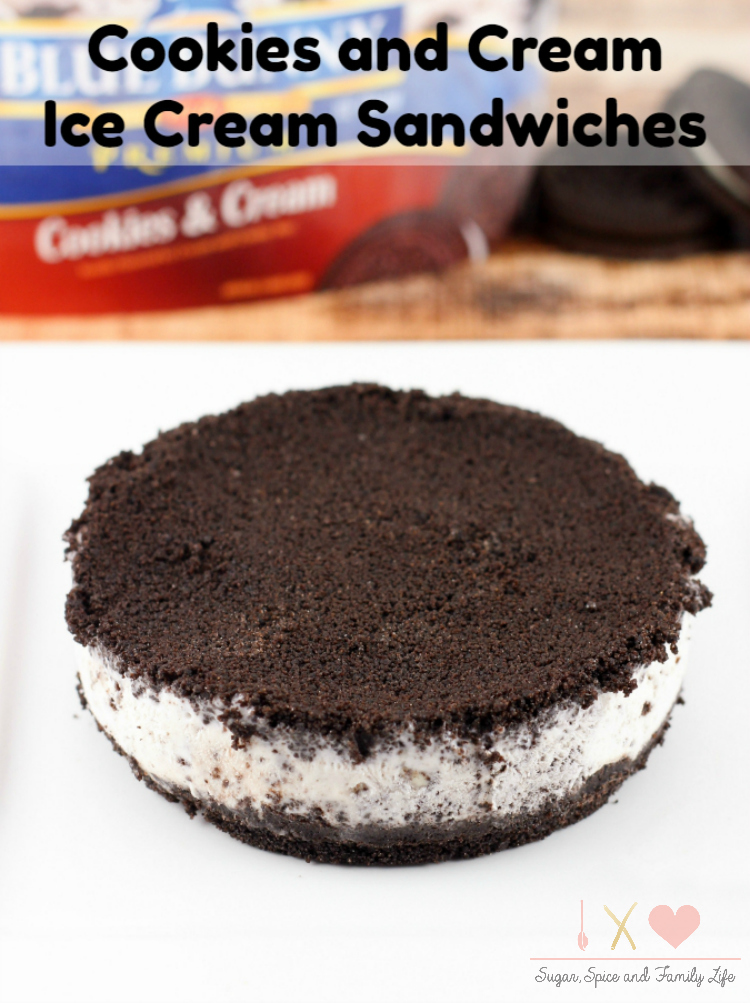 Cookies and Cream Ice Cream Sandwich
