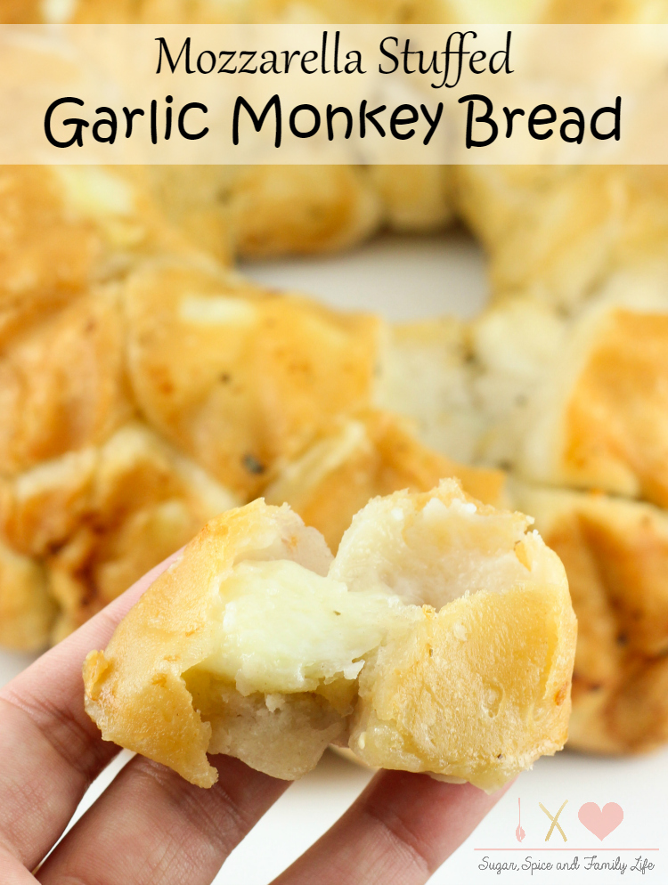 Mozzarella Stuffed Garlic Monkey Bread