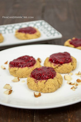 almond raspberry thumbprint cookies