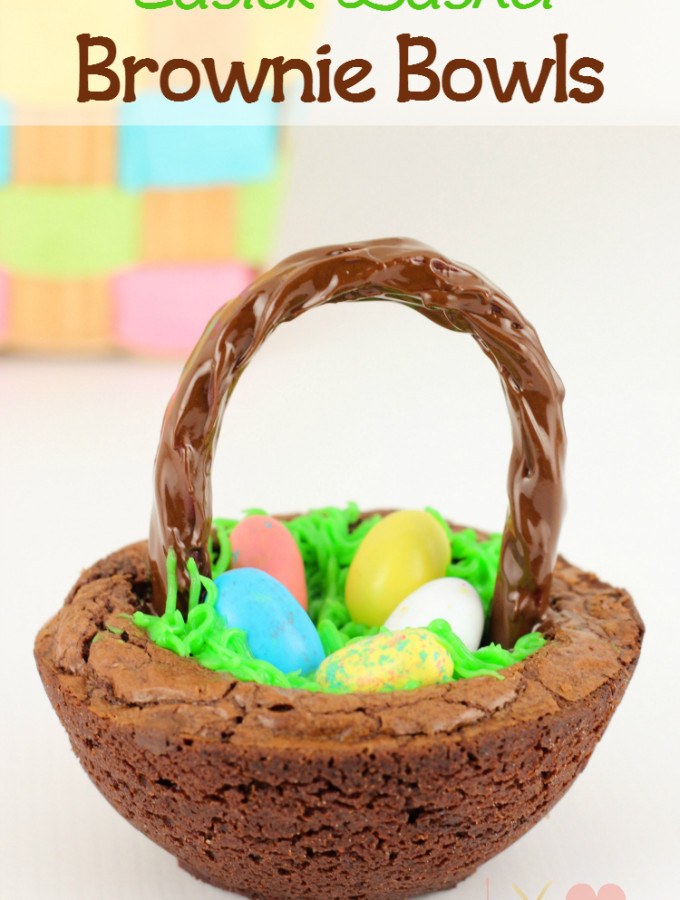 Easter Basket Brownie Bowls