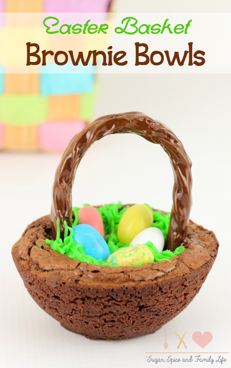 Easter Basket Brownie Bowls