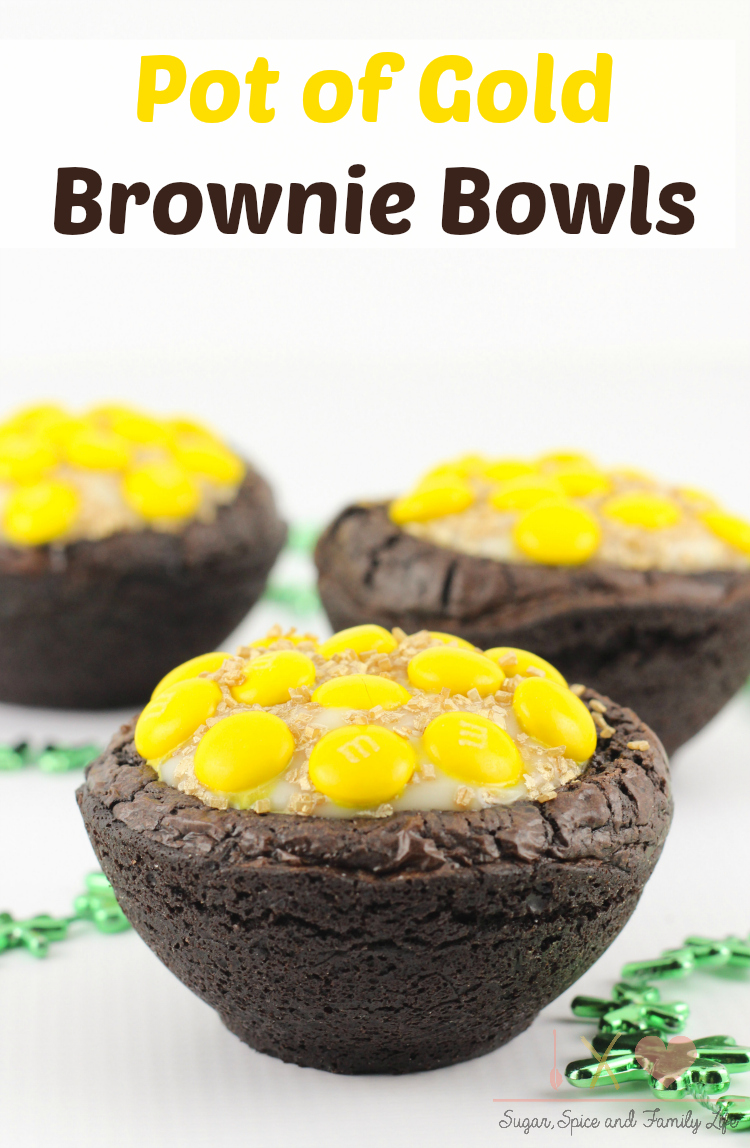 Pot of Gold Brownie Bowls-