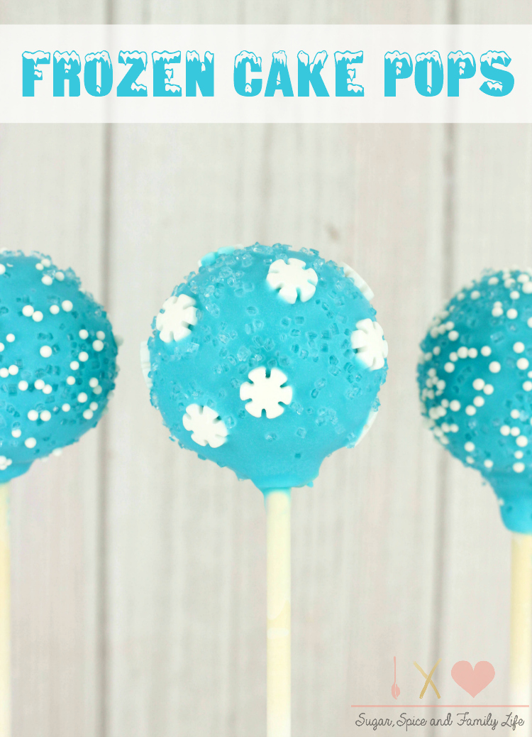 Disney Frozen Treats featured by top US Disney blogger, Marcie and the Mouse: image of FROZEN Cake Pops