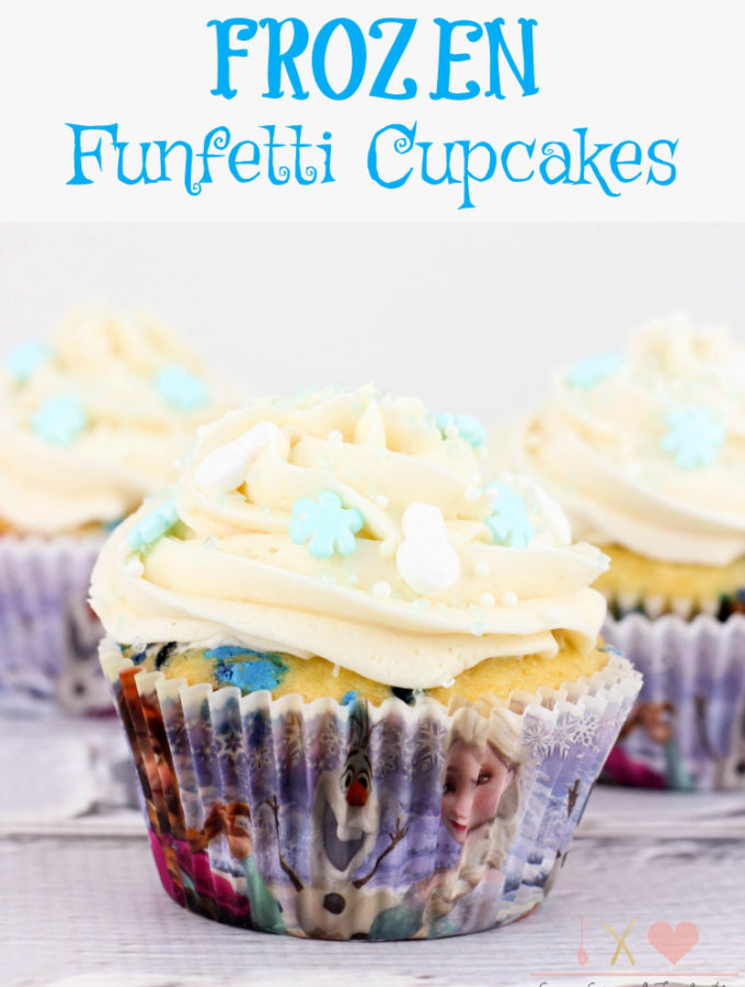 FROZEN Funfetti Cupcakes