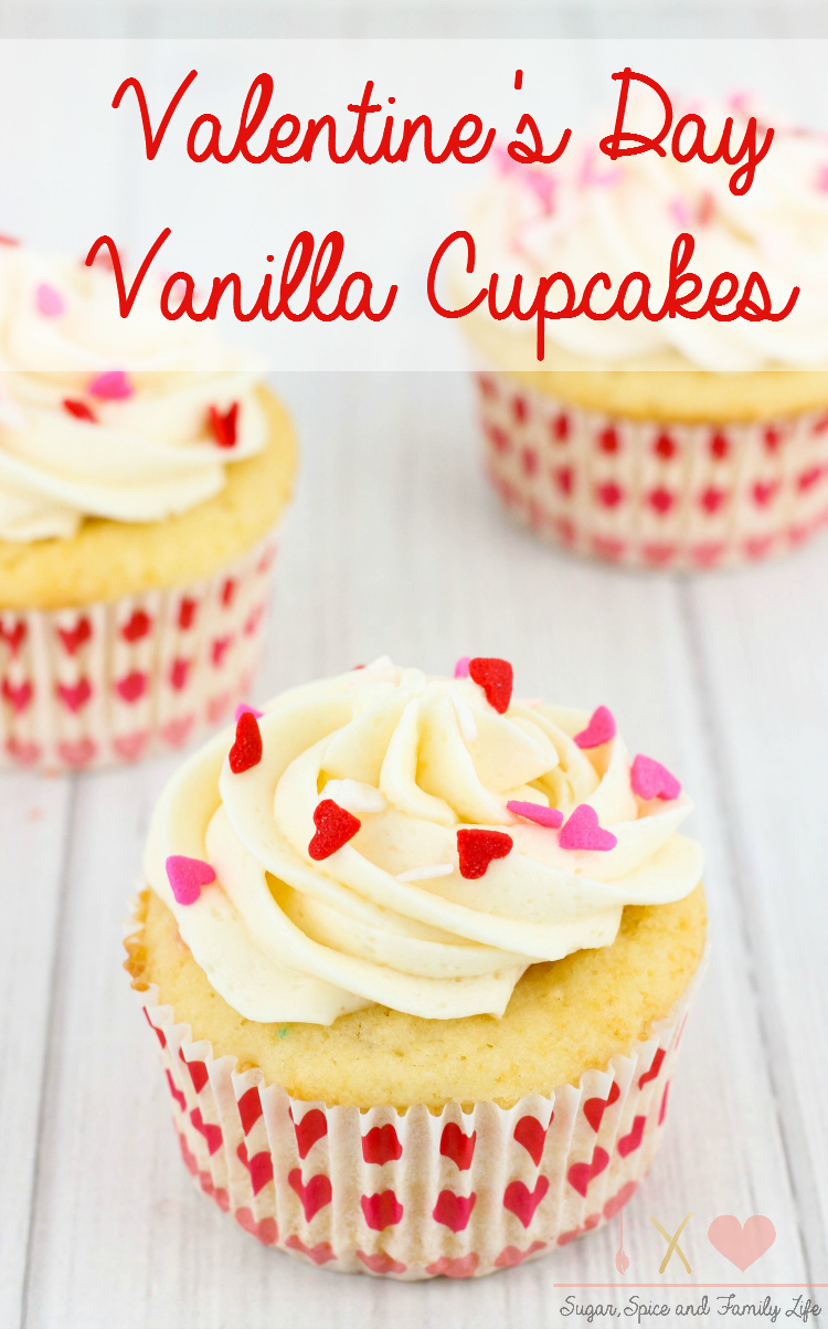 Valentine's Day Vanilla Cupcakes
