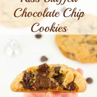 Kiss Stuffed Chocolate Chip Cookies