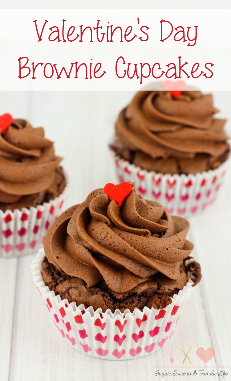 Chocolate Brownie Heart Cupcakes
