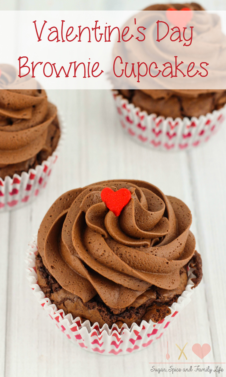 Valentine's Day Brownie Cupcakes