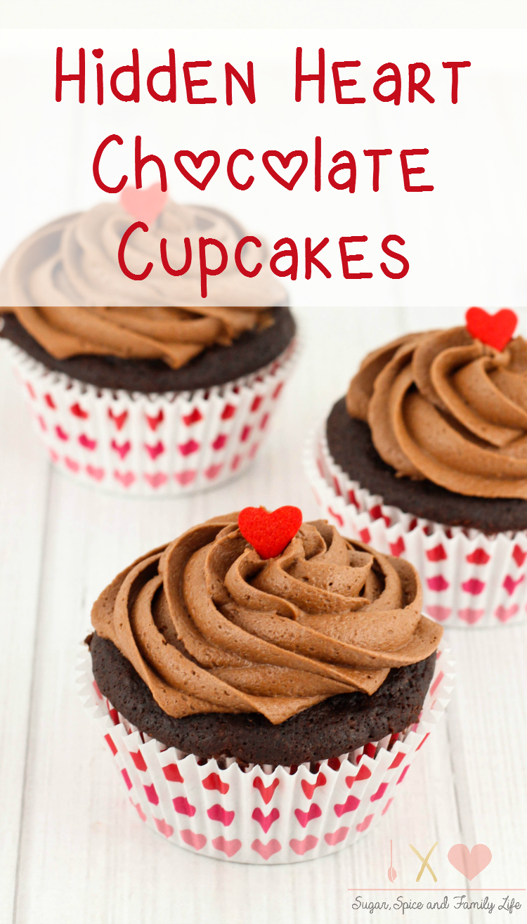 Hidden Heart Chocolate Cupcakes