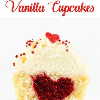 Hidden Heart Vanilla Cupcakes