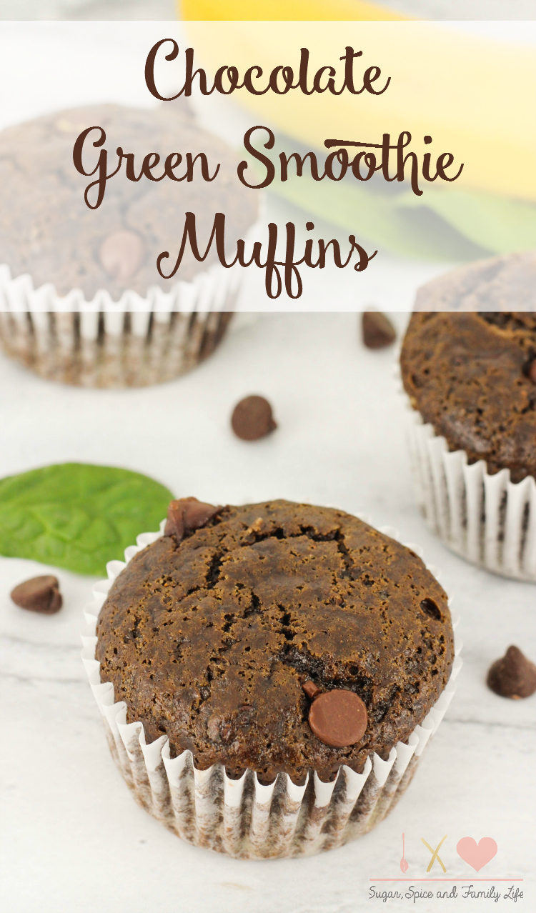 Chocolate Green Smoothie Muffins