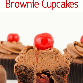 Cherry Cordial Brownie Cupcakes