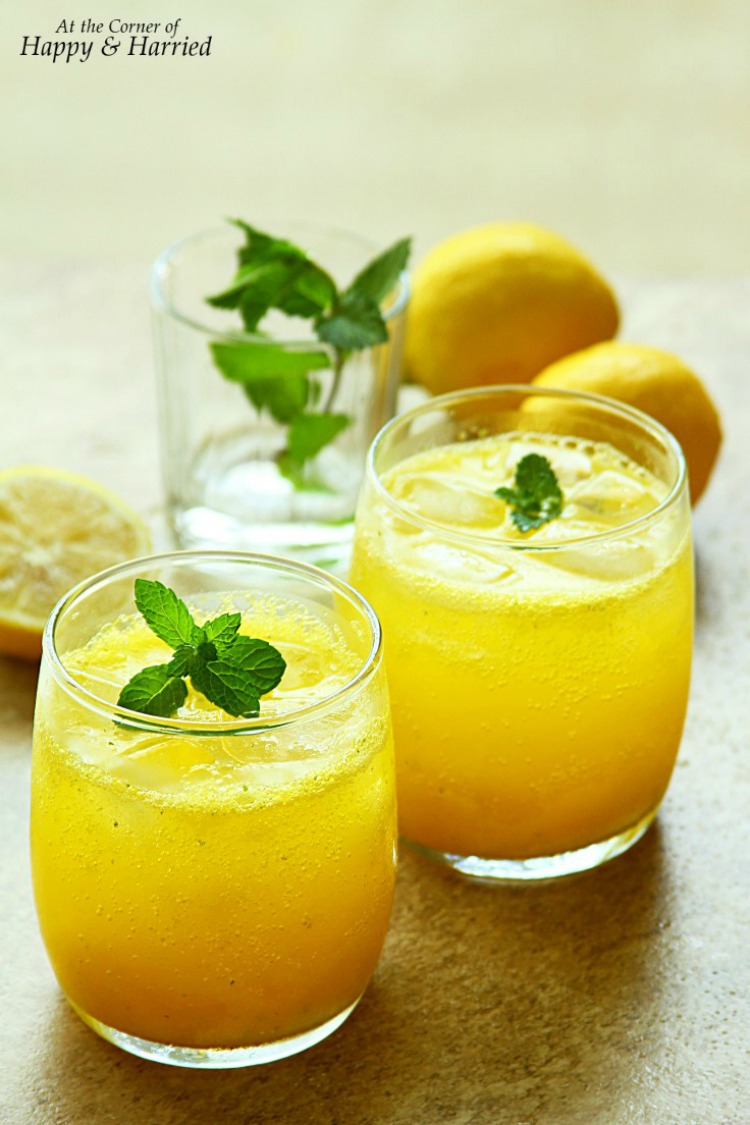 sparkling mango mint lemonade
