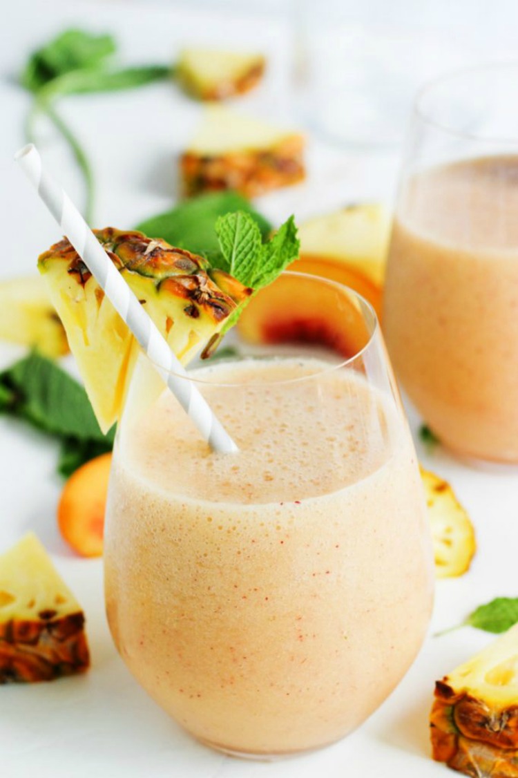 Pineapple Peach Mint Smoothie