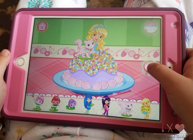 Strawberry Shortcake game on Budge World app - Sugar, Spice and Family Life