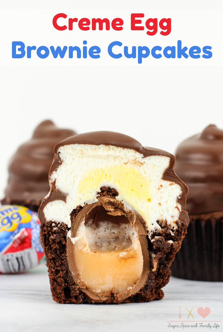 Creme Egg Brownie Cupcakes