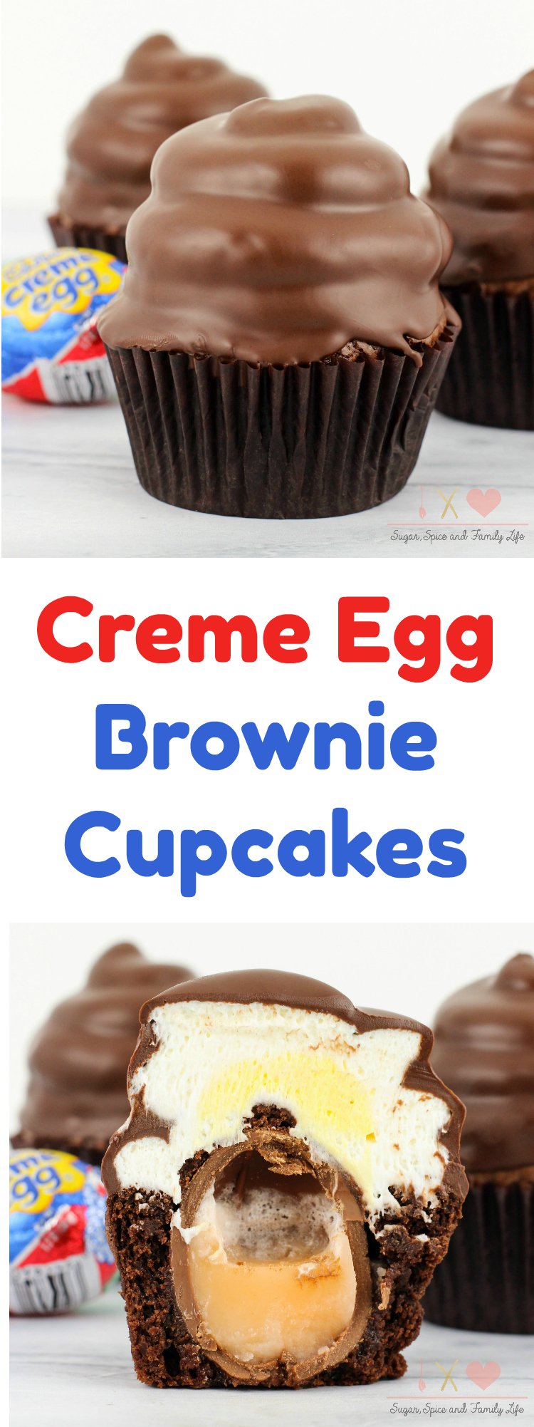 Creme Egg Brownie Cupcakes
